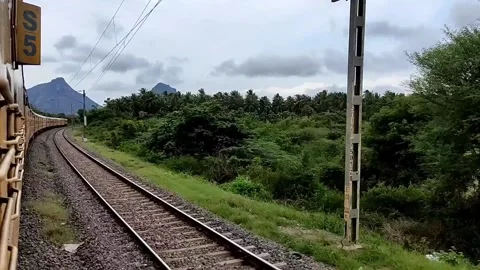 Real train journey Stock Footage 160947433