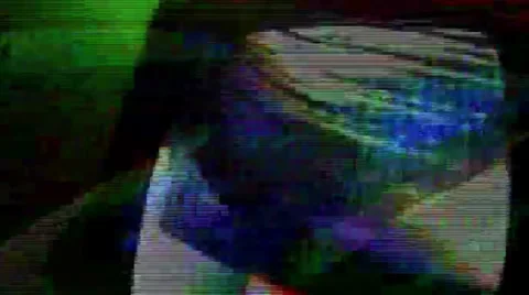 Real TV Distortion Noise Video stock 30989766