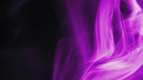 Real violet smoke on balck background - ideal for transition or background Video stock 74805960