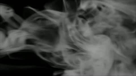 Real white smoke over black background. Stock Footage 20439131