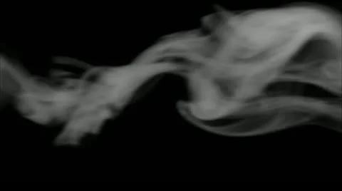Real white smoke over black background. Stock Footage 20439136