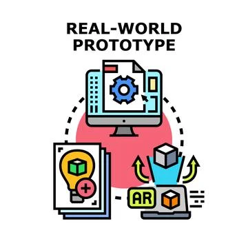 Real world prototype developing augmented reality experiences Stock Illustration