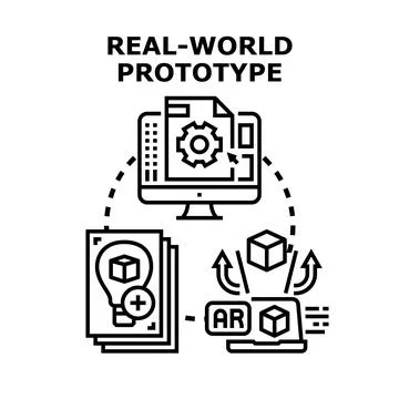 Real world prototype developing augmented reality experiences Stock Illustration