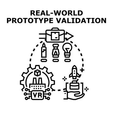 Real world prototype validation and product development process Stock-Illustration
