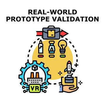 Real world prototype validation and product development process 스톡 일러스트