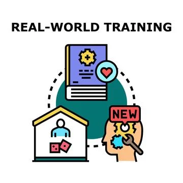Real world training cycle building new skills Ilustración de archivo