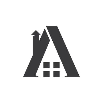 Realestate property with initial 스톡 일러스트
