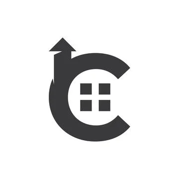 Realestate property with initial 스톡 일러스트