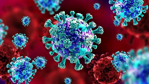Realestic 3D Rendering Of Coronavirus. Seamless Loop. Stock Footage 126320702