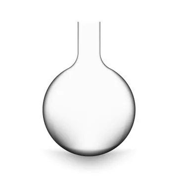 Realictic Vector glass flask with the shadow Stock Illustration