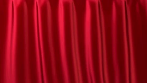 Realisic curtain opens. Stock Footage 155527425