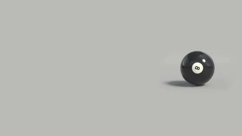 Realistic 3D 8 ball rolling from a side perspective Stock Footage 158313678