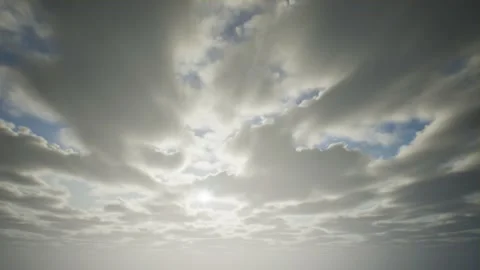 A Realistic 3D animated scattered clouds over sunny day Stock Footage 155228199