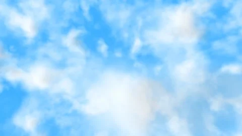 Realistic 3D animation of the blue cloudy sky Stock Footage 143549560