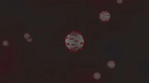 Realistic 3D animation of Coronavirus particles Video stock 153483645