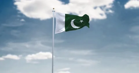 Realistic 3D animation of a flag of Paki... | Stock Video | Pond5