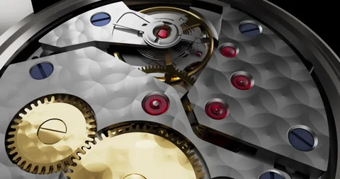 Realistic 3D Animation of a Functioning Open Back Automatic Watch. Video stock 278189779