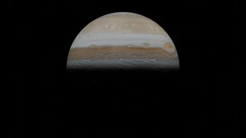 Realistic 3D Animation of Jupiter Rotating in Space Video stock 310036283