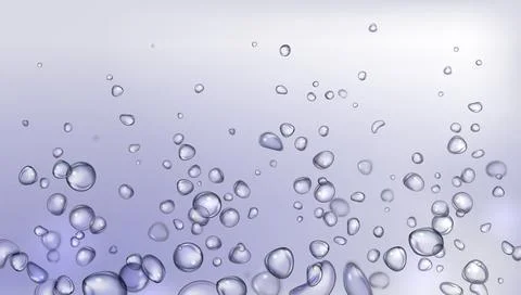 Realistic 3d background with fizzy bubble Stock Illustration