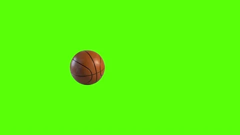 Realistic 3D Basketball rolling from a side perspective Stock Footage 157804119