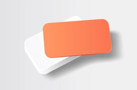 Realistic 3D Business Card Stack Blank Colored Mockup Template Business Object Stock Illustration