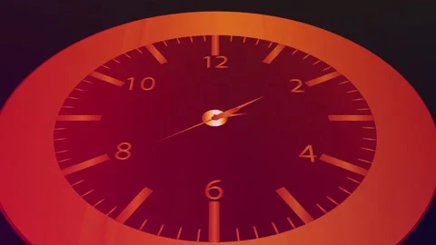 Realistic 3D clock motion video Stock Footage 166716010