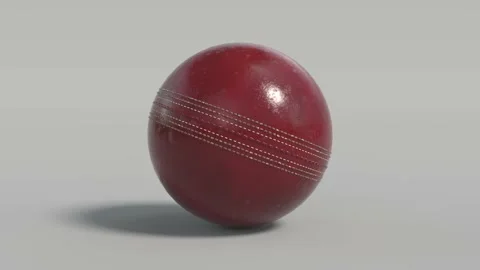 Realistic 3D Cricket Ball rolling from a side perspective Stock Footage 157773390