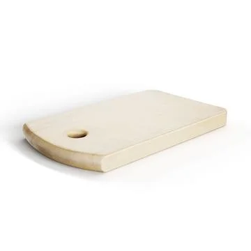 Realistic 3d cutting board isolated on a vertical white background. Stock Illustration