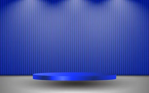 Realistic 3D cylindrical podium background. Minimalist 3D mockup or abstrac.. Stock Illustration