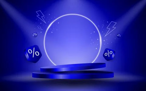 Realistic 3D cylindrical podium with background. Minimalist scene for produ.. Stock Illustration