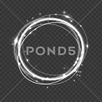 Realistic 3d Detailed Silver Light Disc Hazy Effect. Vector Stock Illustration