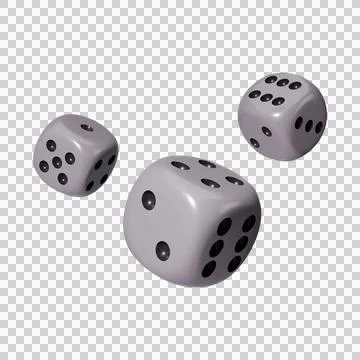 Realistic 3d Dice stock image Stock Illustration