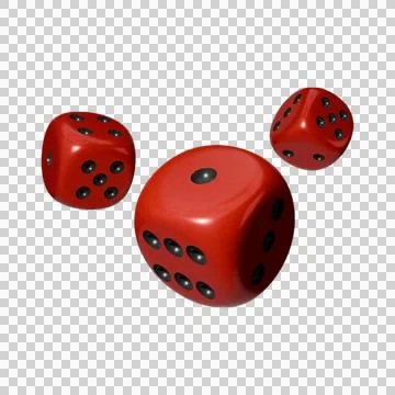 Realistic 3d Dice stock image Stock Illustration