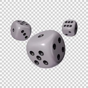 Realistic 3d Dice stock image Stock Illustration