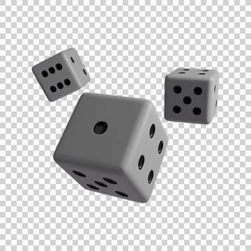 Realistic 3d Dice stock image Stock Illustration