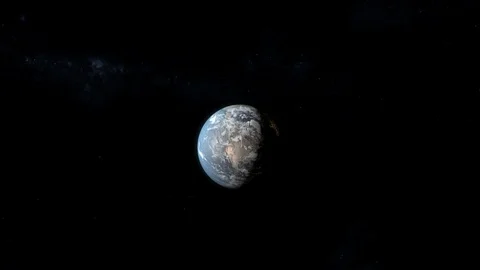 Realistic 3D Earth Blue Planet Ocean Stock Footage 127384333