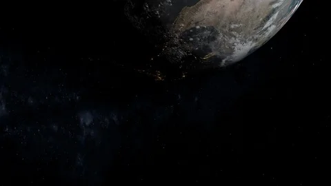 Realistic 3D Earth Down Stock Footage 127351970