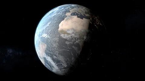 Realistic 3D Earth Stock Footage 127384264