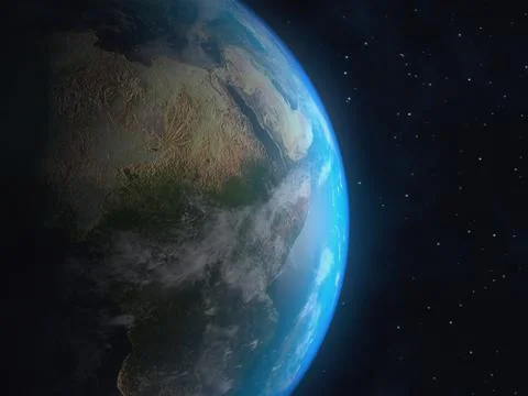 Realistic 3D Earth globe. Elements of this image furnished by NASA Stock Photos