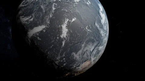 Realistic 3D Earth Light Sun Stock Footage 127384517
