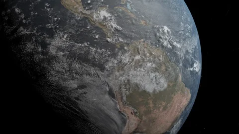 Realistic 3D Earth Pan Stock Footage 127348003