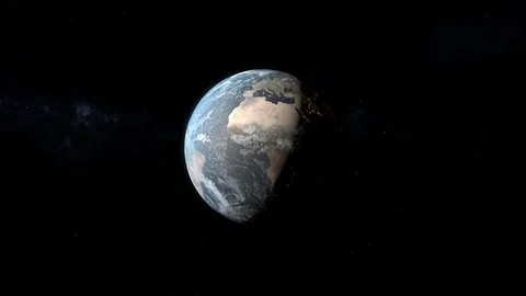 Realistic 3D Earth Rotation Loop Stock Footage 127386519