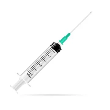 Realistic 3d empty plastic medical syringe Stock Illustration