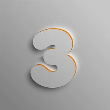 Realistic 3D font, vector. Stock Illustration