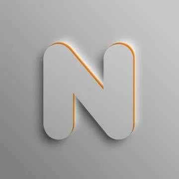 Realistic 3D font, vector. Stock Illustration