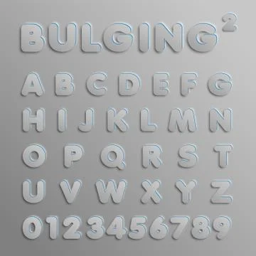 Realistic 3D font, vector. Stock Illustration