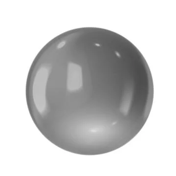 Realistic 3D gray glass ball with glares and highlights effect, vector volume Stock Illustration