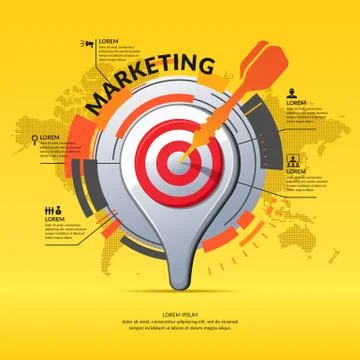 Realistic 3D icon map pointer. Stock Illustration