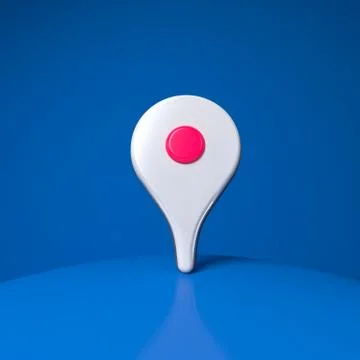 Realistic 3D icon map pointer. Illustrazione stock