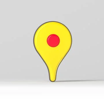 Realistic 3D icon map pointer Stock Illustration